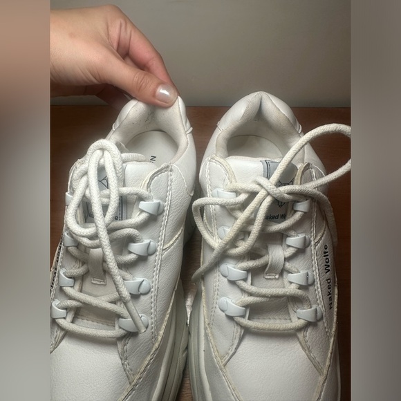Naked Wolfe White Leather Sporty Platform Sneaker USA SIZE 6 - Picture 8 of 10